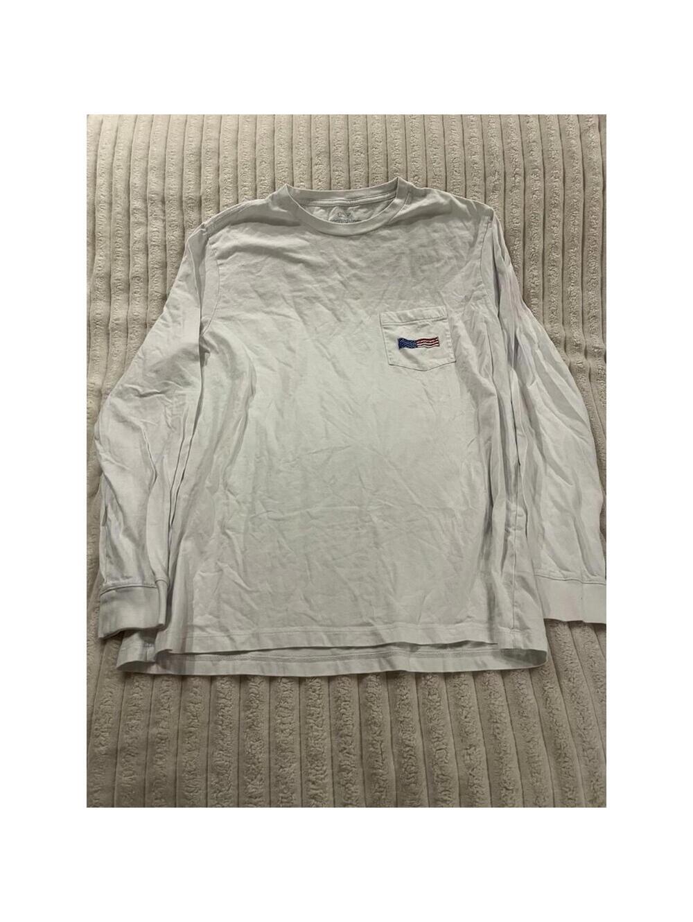 Vineyard Vines Long Sleeve T-shirt  Men’s Size Large American Flag USA